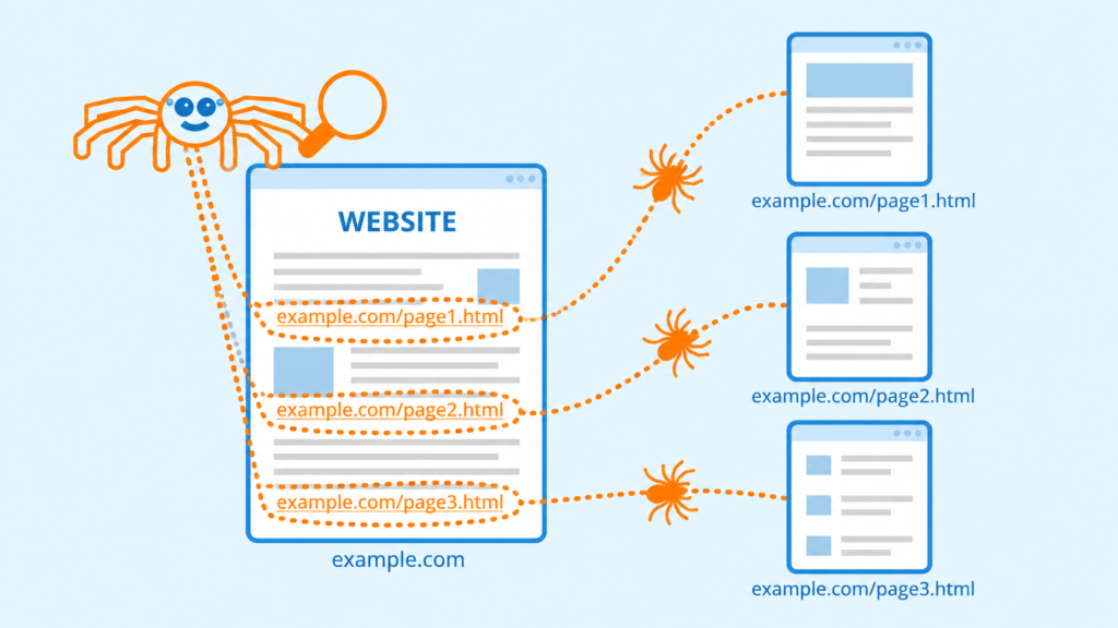 website crawler sitemap infographic